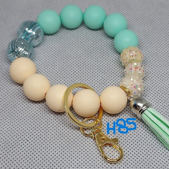 Set of 3 Silicone Keychains with Tassels - Picture 1 of 3